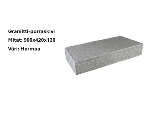Graniitti porraskivi harmaa
